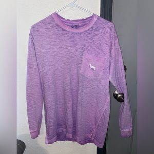 Distressed long sleeve top